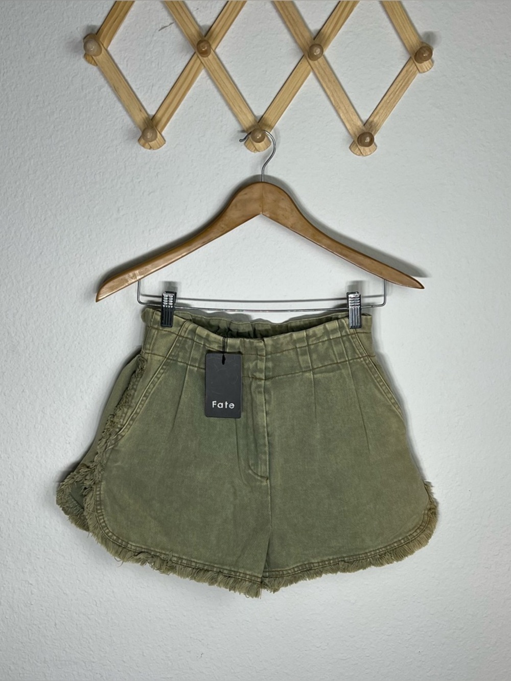 FATE • NWT distressed shorts